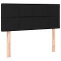 vidaXL Posteľný rám boxspring s matracom čierny 90x190 cm zamat