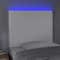 VidaXL Čelo postele biele 100x5x118/128 cm umelá koža