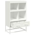 vidaXL Vysoká skrinka biela 68x39x111,5 oceľ