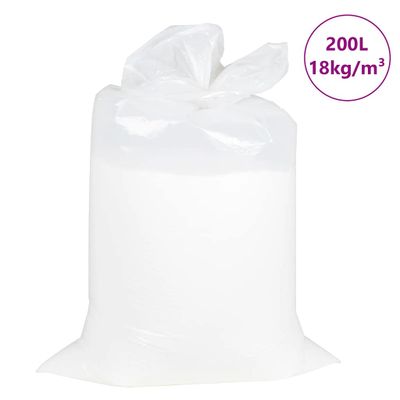 vidaXL Výplň do sedacích vakov EPS 200 L Biela 18 kg/m³