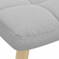 Hojdacie kreslo vidaXL s podnožkou Cloud Grey