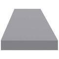 vidaXL Plávajúce nástenné police 2 ks, sivé 120x23,5x3,8 cm, MDF