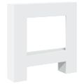 vidaXL Obloženie krbu biele 81x18x82 cm kompozitné drevo