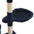 vidaXL Škrabadlo pre mačky so sisalovými stĺpikmi 138cm tmavomodré
