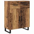 vidaXL Highboard 2 ks Staré drevo 69,5 x 34 x 180 cm