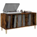 vidaXL Skrinka na platne dymový dub 100x38x48 cm kompozitné drevo