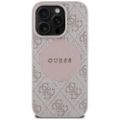 Guess HC MagSafe PU 4G Circle s klasickým logom pre iPhone 16 Pro Max ružová