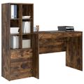 vidaXL Stôl Dymová dub 145.5 x 50 x 127 cm 2 ks