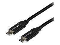 5A PD - USB 2.0 USB-IF Certified - USB kábel - USB-C (M) rovné na USB-C (M) rovné - Thunderbolt 3 / USB 2.0 / USB 3.0 / USB 3.1 - 5 A - 2 m - čierna