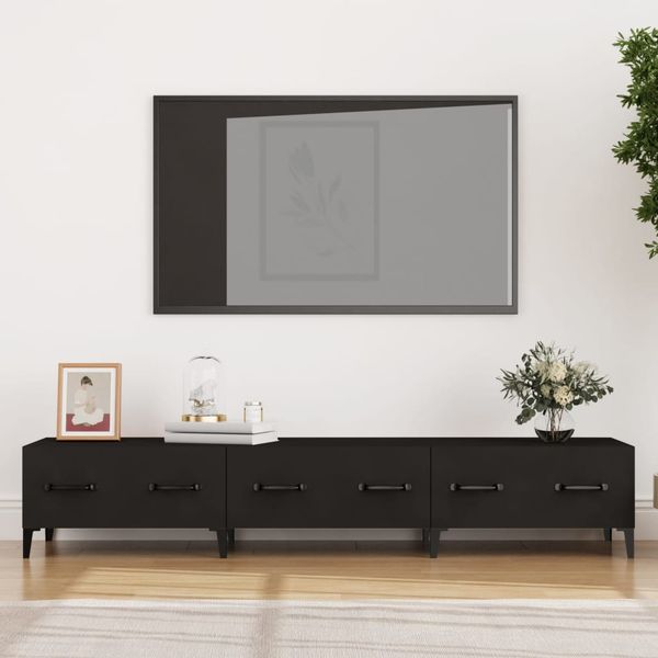 vidaXL TV stolík čierny 150x34,5x30 cm spracované drevo