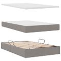 vidaXL Postel s úložným prostorem a matrací Sivohnedá 120 x 200 cm