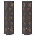 vidaXL Solárne LED svetlo na chodník 2 ks Teplá biela 18 x 18 x 80 cm
