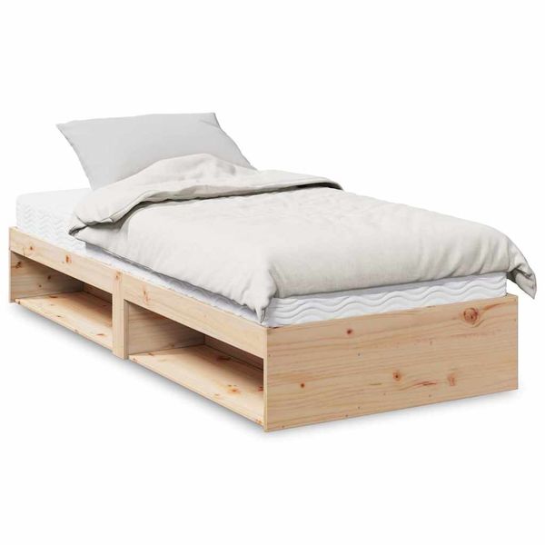 vidaXL Denná posteľ s matracom 100x200 cm masívne borovicové drevo