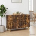 vidaXL Servírovacia skriňa Dymový dub 89 x 34,5 x 60 cm