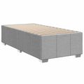 vidaXL LED boxspring posteľ s matracom Svetlosivá 80 x 200 cm Látka