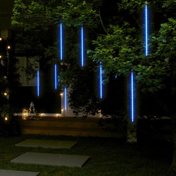 vidaXL Svetlá meteor 8 ks 50 cm modré 288 LED vnútorné vonkajšie