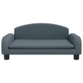vidaXL Detská pohovka tmavosivá 70x45x30 látka