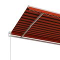 vidaXL Automaticky zaťahovacia markíza 400x350 cm oranžová a hnedá