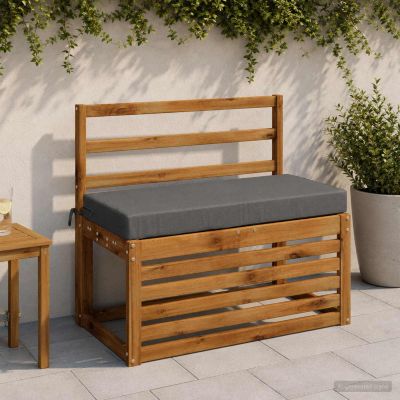 vidaXL Vankúš na lavičku SOEST 100% polyester Sivá 60 x 40 x 8 cm