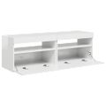 vidaXL TV skrinky s LED svetlami 2 ks lesklé biele 60x35x40 cm