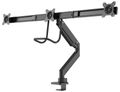 Neomounts Select  NM-D775DX3BLACK / Flat Screen Desk mount (17-27") desk clamp/grommet / Black Držák, VESA, stolní, pro 3 ploché monitory, úhloprícka 17"-27", náklon 20°, otácení 360°, rotace 360°, nosnost 18kg, cerný