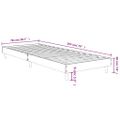 vidaXL Posteľný rám bez matraca hnedý dub 75x190 cm kompozitné drevo