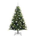 vidaXL Umelý vianočný stromček s kĺbmi 150 LED Zelená 150 cm PVC a PE