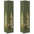 vidaXL Solárne LED svetlo na chodník 2 ks Teplá biela 18 x 18 x 80 cm