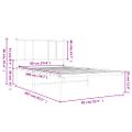 vidaXL Kovový rám postele s čelom biely 80x200 cm