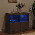vidaXL Komoda s LED svetlami čierna 81x37x67 cm