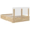 vidaXL Rám postele Sonoma dub 140 x 190 cm Kompozitné drevo