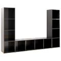 vidaXL TV skrinky 3 ks lesklé sivé 142,5x35x36,5 cm drevotrieska