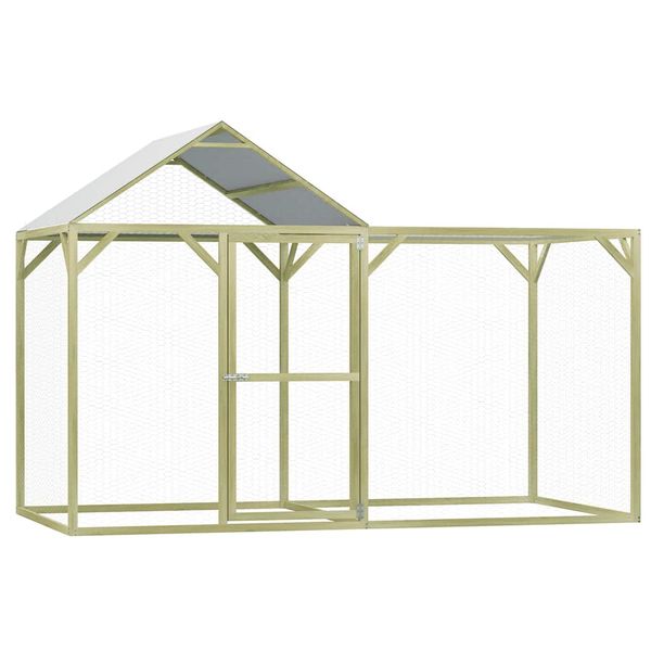 vidaXL Klietka pre sliepky 3x1,5x2 m, impregnovaná borovica