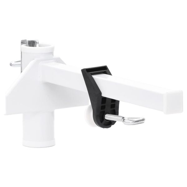 vidaXL Svorka na balkónový slnečník biela 38 mm oceľ