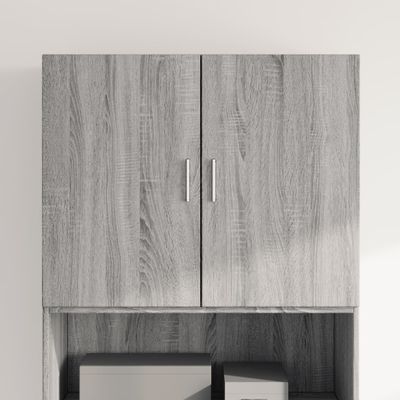 vidaXL Nástenná skrinka, sivá sonoma 80x42,5x64 cm kompozitné drevo