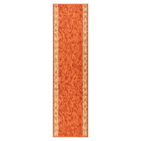 vidaXL Koberec behúň tehlový 67x250 cm protišmykový
