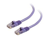 Patch kábel - RJ-45 (M) do RJ-45 (M) - 50 cm - UTP - CAT 5e - lisovaný, prevedenie bez hrbolčekov, lišta - purpurová