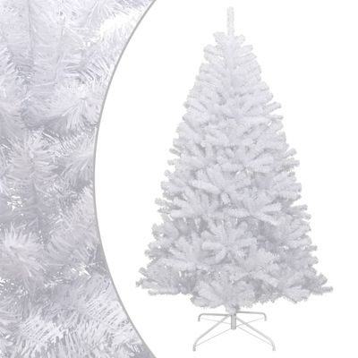 vidaXL Umelý výklopný vianočný stromček so snehovými vločkami 210 cm