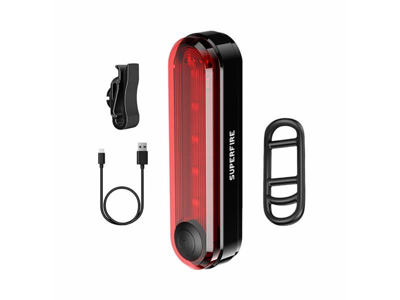 Svietidlo na bicykel zadné SUPERFIRE BTL01