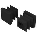 vidaXL Koncové čiapky 2 ks Čierna 15 x 15 x 15 mm PP
