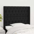 vidaXL Čelo postele so záhybmi čierne 103 x 16 x 118/128 cm látka