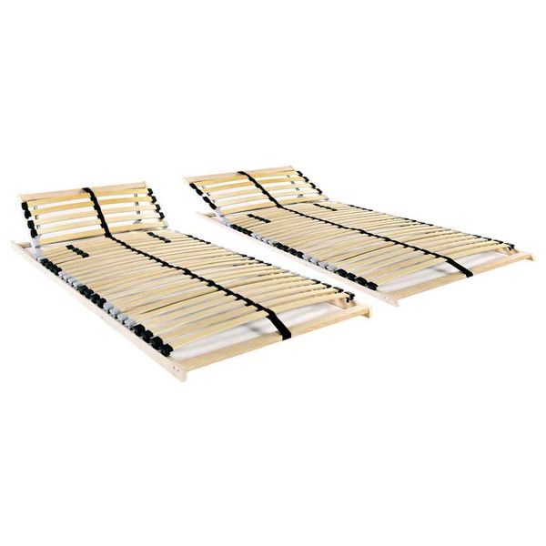 vidaXL Lamelové posteľné rošty 2 ks s 28 lamelami a 7 zónami 70x200cm