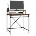 vidaXL Stôl dub sonoma 80x50x90 cm spracované drevo a železo