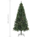 vidaXL Osvetlený umelý vianočný stromček s guľami a šiškami 180 cm