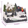 vidaXL Mini Vianočná dedinka 16 x 11,5 x 13 cm Plast Viacfarebný