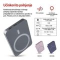 Powerbanka EMOS WI 522 /B0555GY/, 5 000 mAh, 20 W+Wireless, sivá