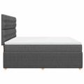 vidaXL Boxspring posteľ s matracom tmavosivá 180x200 cm látka