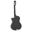 vidaXL Folková klasická gitara s výrezom, ekvalizér, 6 strún, čierna