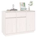 vidaXL Komoda biela 110x34x75 cm borovicový masív