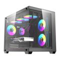 Počítačová skriňa DarkFlash B275 PRO (čierna) + 6 ventilátorov